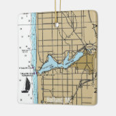 Holland MI Nautical Chart Keramikornament (Links)