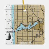 Holland MI Nautical Chart Keramikornament (Vorderseite)