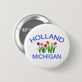 Holland, MI - w/Tulips Button (Vorne & Hinten)