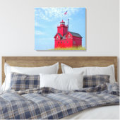 Holland Michigan Big Red Lighthouse Leinwanddruck (Insitu (Schlafzimmer))