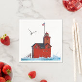 Holland Michigan Big Red Lighthouse Serviette (Beispiel)