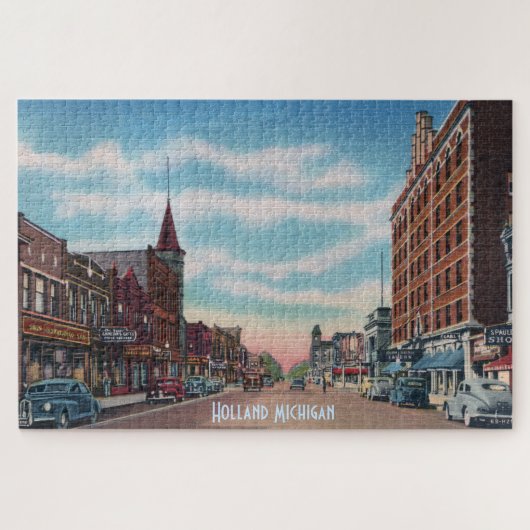 Holland Michigan Grosses Puzzle der 40er Jahre (Horizontal)
