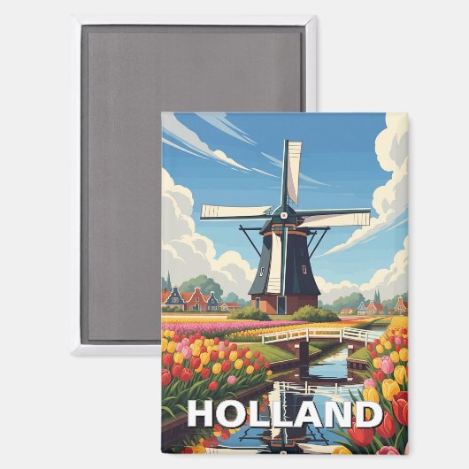 Holland Michigan Travel Magnet (Vorderseite/Rückseite)