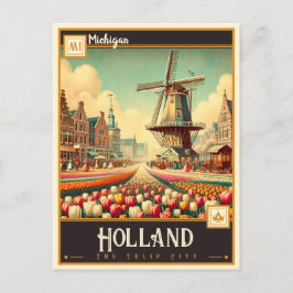 Holland, Michigan | VINTAG Postkarte
