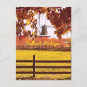 HOLLAND, MICHIGAN, WINDMILL UND HERBSTFARBEN POSTKARTE (Vorderseite)