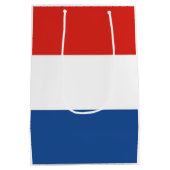 Holland Netherlands Dutch Flag Design Mittlere Geschenktüte (Rückseite)