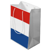 Holland Netherlands Dutch Flag Design Mittlere Geschenktüte (Rückseite Schrägansicht)