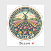 Holland Netherlands Travel Art Abzeichen Aufkleber (Blatt)