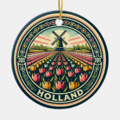 Holland Netherlands Travel Art Abzeichen Keramik Ornament (Vorne)