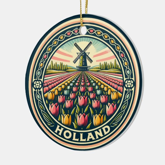 Holland Netherlands Travel Art Abzeichen Keramik Ornament (Links)