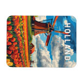 Holland Netherlands Travel Art Vintag Magnet (Horizontal)