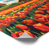 Holland Netherlands Travel Art Vintag Poster (Ecke)