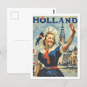 Holland Niederlande Vintage Berühmter Reiseort Postkarte