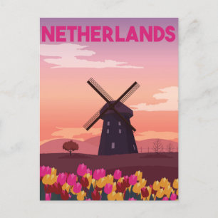Holland Niederlande Vintage Reise holländische Tul Postkarte