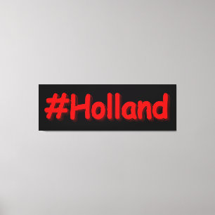 "#Holland" Niedliches Design. Jetzt kaufen Leinwanddruck