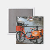 Holland Orange Bicycle Kühlschrankmagnet (Vorderseite/Rückseite)