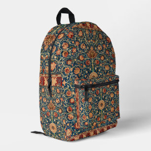 Holland Park by William Morris, Vintage Rug Art Bedruckter Rucksack