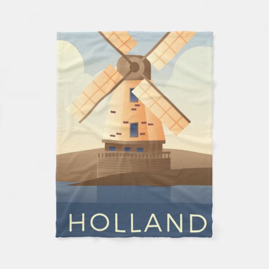 Holland Postkarten Fleecedecke (Vorderseite)