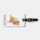 Holland Province Map Bohemisch Patchwork Style Gepäckanhänger (Vorderseite horizontal)