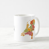 Holland Province Map Bohemisch Patchwork Style Kaffeetasse (VorderseiteRechts)