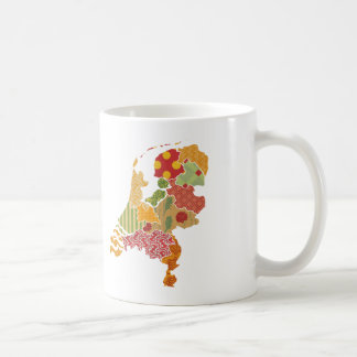 Holland Province Map Bohemisch Patchwork Style Kaffeetasse