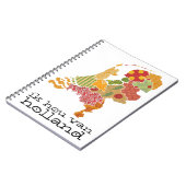 Holland Province Map Bohemisch Patchwork Style Notizblock (Linke Seite)