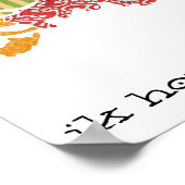 Holland Province Map Bohemisch Patchwork Style Poster (Ecke)