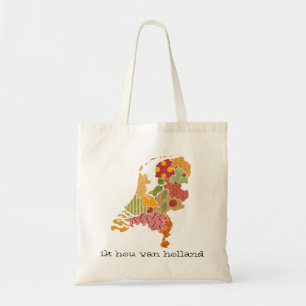 Holland Province Map Bohemisch Patchwork Style Tragetasche