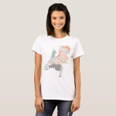 Holland-Provinz-Karten-geometrische Patchwork-Art T-Shirt (Vorne ganz)