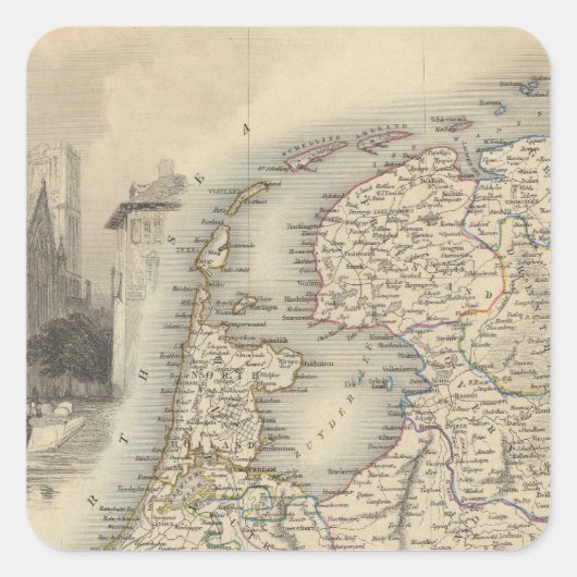 Holland Quadratischer Aufkleber (Vorderseite)