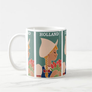 Holland Reise Vintage Tulpen Blumen Kaffeetasse