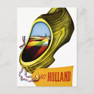 Holland Reisen im Vintage-Stil Postkarte