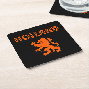 Holland Retro Rechteckiger Pappuntersetzer