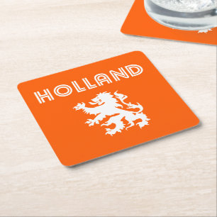Holland Retro Rechteckiger Pappuntersetzer