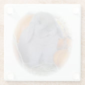 Holland-Schmierölniederdruck-Häschen an Glasuntersetzer (Rückseite)