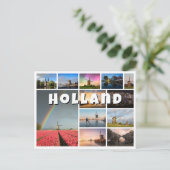 Holland Souvenir Foto Collage Postkarte (Stehend Vorderseite)