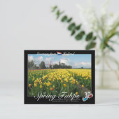 Holland Spring Tulips Landscape 3D Anaglyph Postkarte (Stehend Vorderseite)