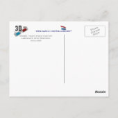 Holland Spring Tulips Landscape 3D Anaglyph Postkarte (Rückseite)