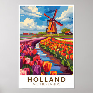 Holland Travel Art Vintag Poster
