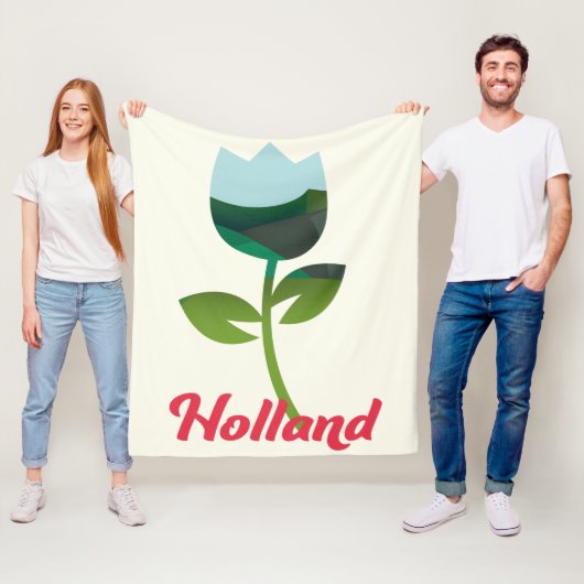 Holland Tulip Vacation Art Fleecedecke (Beispiel)