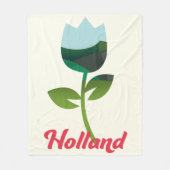Holland Tulip Vacation Art Fleecedecke (Vorderseite)