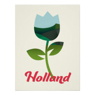 Holland Tulip Vacation Art Poster