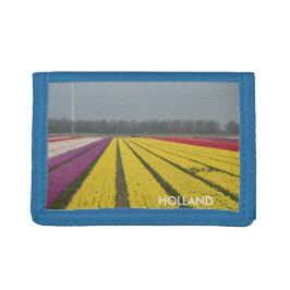 Holland Tulips Field Wallet Tri-fold Geldbeutel