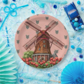 Holland Tulips Paper Plate Pappteller (Party)
