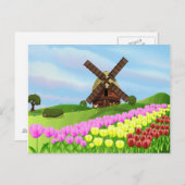 Holland Tulips Postkarte (Vorne/Hinten)