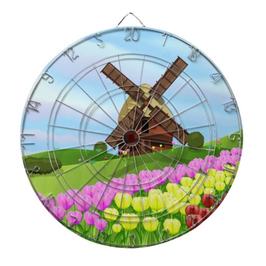 Holland-Tulpen Dartscheibe (vorne)
