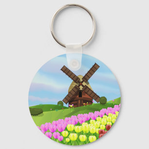 Holland-Tulpen Schlüsselanhänger