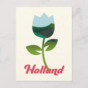 Holland Tulpen Urlaub Kunst Postkarte