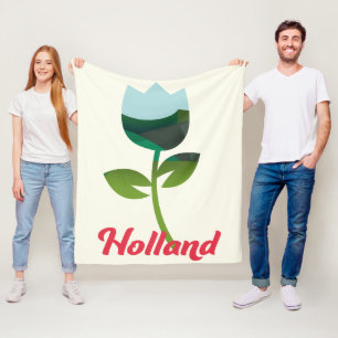 Holland Tulpen Urlaubskunst Fleecedecke
