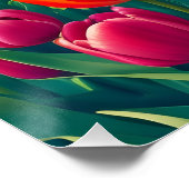 Holland Tulpenfelder Reiseplakat Poster (Ecke)
